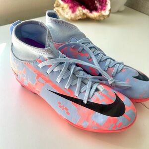 Nike Blue and Pink Soccer Cleats